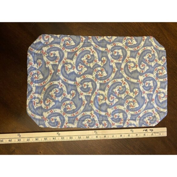 SET OF 4 Geometric and Floral PLACEMATS 11.5"x17 Cottagecore - Picture 3 of 5